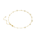 Colar Swarovski Imber Lapidação redonda Design disperso Branco Lacado a dourado