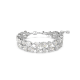 Pulseira Swarovski Mesmera Combinação de Lapidações Branca Lacado a Ródio