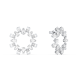 Brincos Swarovski Argola Millenia Lapidação Pera Brancos Lacado a Ródio