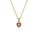 Pingente Swarovski Stilla Coração Vermelho Lacado a Dourado
