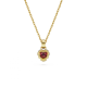 Pingente Swarovski Stilla Coração Vermelho Lacado a Dourado