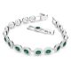 Bracelete Swarovski Tennis Una Angelic Lapidação redonda Pavé Média Verde Lacado a ródio