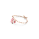 Pulseira Swarovski Teddy Urso Rosa Lacado a Rosa Dourado