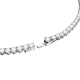 Colar Swarovski Matrix Tennis Lapidação redonda Branco Lacado a ródio