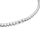 Colar Swarovski Matrix Tennis Lapidação redonda Branco Lacado a ródio