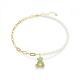 Pingente Swarovski Teddy Urso Multicor Lacado a dourado