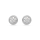 Brincos Swarovski Stud Constella Lapidação Redonda Pavé Branco Lacado a Ródio
