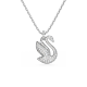Pingente Swarovski Iconic Swan Cisne Médio Branco Lacado a Ródio
