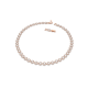 Colar Swarovski Angelic Lapidação Redonda Branco Lacado a Rosa Dourado