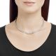 Colar Swarovski Angelic Lapidação Redonda Branco Lacado a Ródio