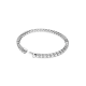 Pulseira Swarovski Matrix Tennis Lapidação Redonda Pequena Branca Lacado a Ródio
