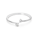 Bracelete Swarovski Attract Soul Coração Branca Lacado a Ródio