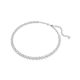 Colar Swarovski Imber Tennis Lapidação redonda Branco Lacado a ródio