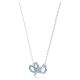 Conjunto Swarovski Lifelong Bow Laço Azul Lacado a Ródio