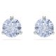 Brincos Swarovski stud Solitaire Lapidação redonda Azul Lacado a Ródio