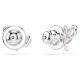 Brincos Swarovski stud Lifelong Bow Laço Rosa Lacado a Ródio
