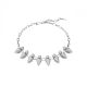 Luna necklace Moon White Rhodium plated