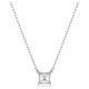 Pingente Swarovski Matrix Lapidação quadrada Azul Lacado a Ródio