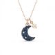 Pingente Swarovski Sublima Crystal Pearl Lua Multicor Lacado a rosa dourado