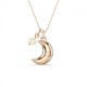 Pingente Swarovski Sublima Crystal Pearl Lua Multicor Lacado a rosa dourado