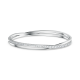 Bracelete Swarovski Twist Branca Lacado a Ródio
