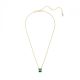 Pingente Swarovski Matrix Lapidação retangular Verde Lacado a dourado