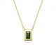 Pingente Swarovski Matrix Lapidação retangular Verde Lacado a dourado