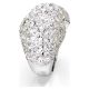 Anel Swarovski cocktail Sublima Lapidação redonda Branco Lacado a ródio 52