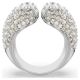Anel Swarovski cocktail Sublima Lapidação redonda Branco Lacado a ródio 52