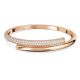 Bracelete Swarovski Dextera Fecho magnético Branca Lacado a rosa dourado L