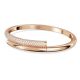 Bracelete Swarovski Dextera Fecho magnético Branca Lacado a rosa dourado L