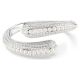 Bracelete Swarovski Sublima Crystal Pearl Lapidação redonda Branca Lacado a ródio L