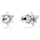Brincos Swarovski stud Dextera Lapidação redonda Estrela Branco Lacado a ródio