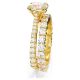 Anel Swarovski Stilla Lapidação redonda Branco Lacado a dourado 58
