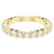 Anel Swarovski Stilla Lapidação redonda Branco Lacado a dourado 58