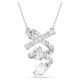Pingente Swarovski Hyperbola Combinação de lapidações Branco Lacado a ródio