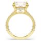 Anel Swarovski cocktail Stilla Lapidação quadrada Branco Lacado a dourado 50