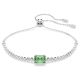 Pulseira Swarovski Matrix Tennis Combinação de lapidações Verde Lacado a ródio