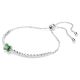 Pulseira Swarovski Matrix Tennis Combinação de lapidações Verde Lacado a ródio