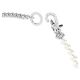 Colar Swarovski Dextera Pavé Crystal Pearl Branco Lacado a ródio