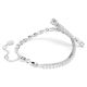 Pulseira Swarovski Matrix Combinação de lapidações Branca Lacado a ródio