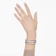Bracelete Swarovski Hyperbola Combinação de lapidações Branca Acabamento de combinação de metais