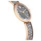 Relógio Swarovski Crystal Rock Oval Fabrico suíço Bracelete Swarovski em cristal Cinzento Acabamento em rosa dourado