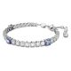 Pulseira Swarovski Matrix Tennis Combinação de Lapidações Azul Lacado a Ródio