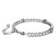 Pulseira Swarovski Matrix Tennis Combinação de Lapidações Azul Lacado a Ródio