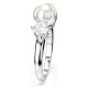 Anel Swarovski Matrix Crystal Pearl Lapidação redonda Branco Lacado a ródio 50