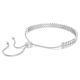 Bracelete Swarovski Tennis Matrix Lapidação redonda Branca Lacado a ródio