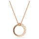 Pingente Swarovski Matrix Crystal Pearl Lapidação redonda Branco Lacado a rosa dourado
