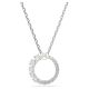 Pingente Swarovski Matrix Crystal Pearl Lapidação redonda Branco Lacado a ródio