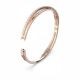Pulseira Swarovski Twist Branca Lacado a rosa dourado M